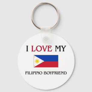Porte-clés J'aime mon petit ami philippin