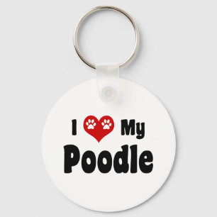 Porte-clés J'Aime Mon Poodle