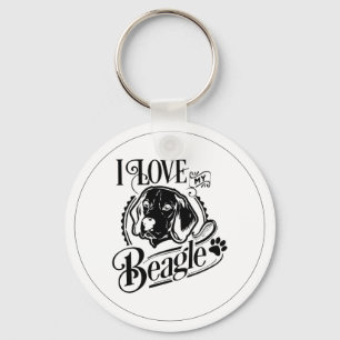 Porte-clés J'aime mon Porte - clé Beagle