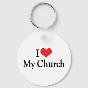 Porte-clés J'aime mon Porte - clé d'église