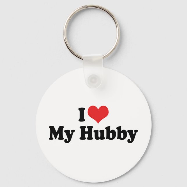 Porte-clés J'aime mon Porte - clé Hubby (Recto)