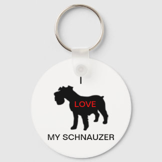 Porte-clés j'aime mon porte - clé schnauzer