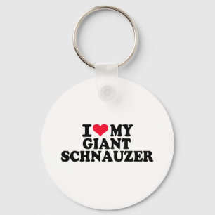 Porte-clés J'aime mon Schnauzer géant