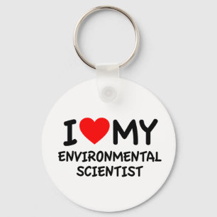 Porte-clés J'aime mon scientifique de l'environnement
