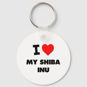Porte-clés J'Aime Mon Shiba Inu
