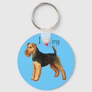 Porte-clés J'aime mon Terrier gallois