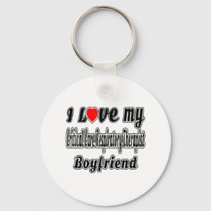 Porte-clés J'aime mon thérapeute respiratoire Boyf de soin