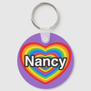 Porte-clés J'aime Nancy. Je t'aime Nancy. Cœur