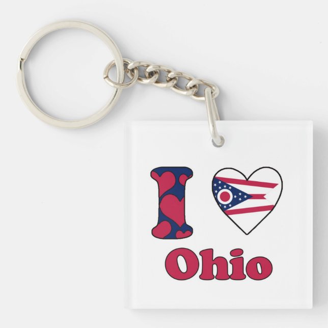 Porte-clés J'aime Ohio (Devant)