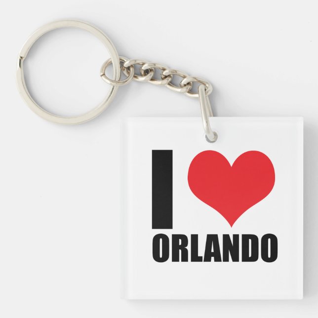 Porte-clés J'aime Orlando (Devant)