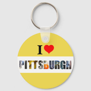 Porte-clés J'aime Pittsburgh