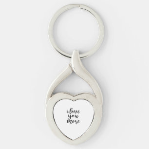 Porte-clés J'aime plus le design d'amour élégant 