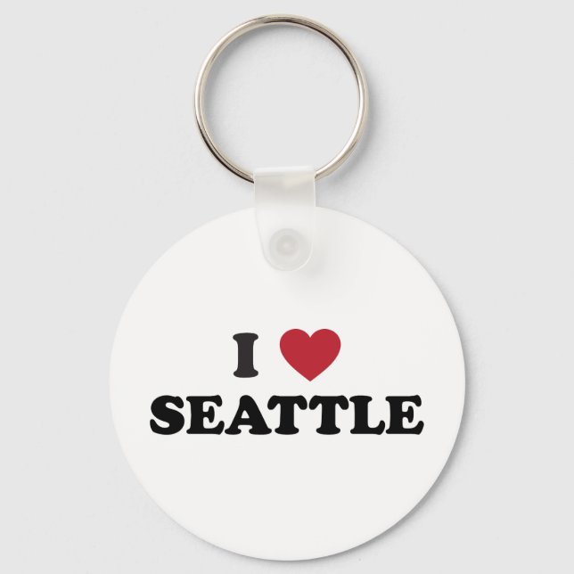 Porte-clés J'aime Seattle Washington (Recto)