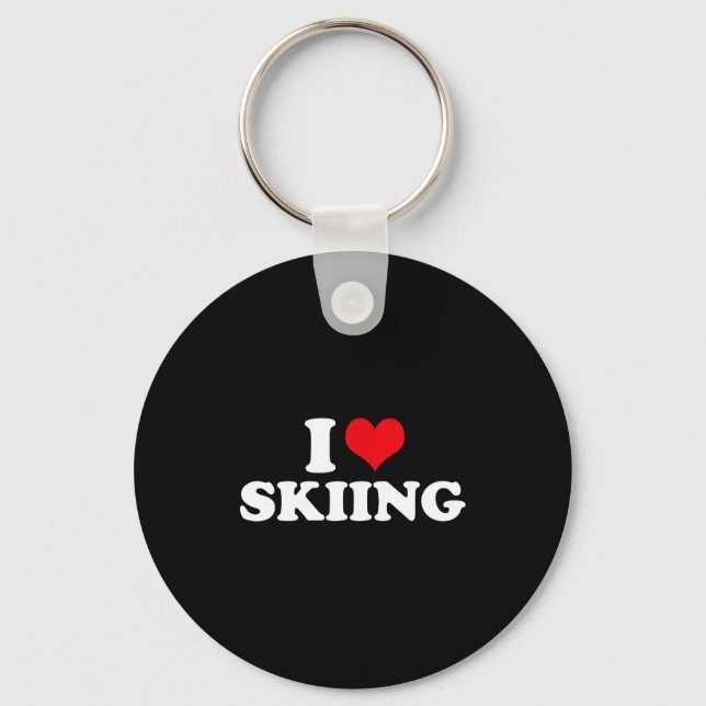 Porte-clés J'aime skier  (Recto)