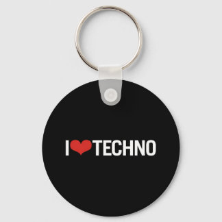Porte-clés J'aime Techno
