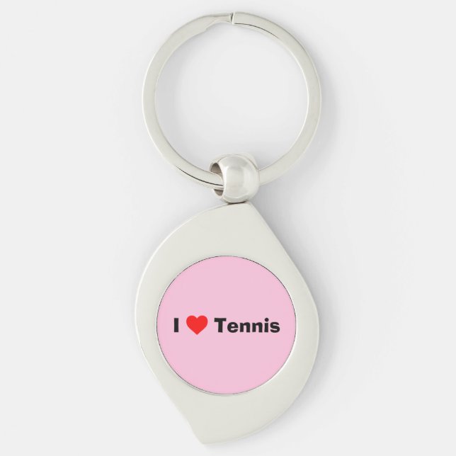 Porte-clés J'aime Tennis Pastel Pink (Devant)