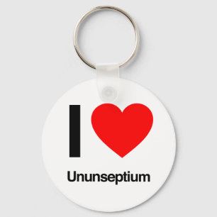 Porte-clés j'aime unununseptium