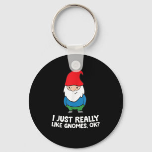 Porte-clés J'Aime Vraiment Gnomes, Ok Garden Gnome