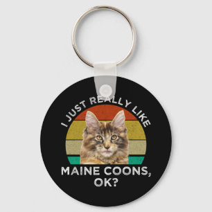 Porte-clés J'Aime Vraiment Maine Coons, Ok ?