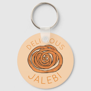 Porte-clés Jalebi Sud-Asiatique Indien Mithai Sucré Snack