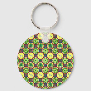 Porte-clés Jamahiri ® Libye Motif africain