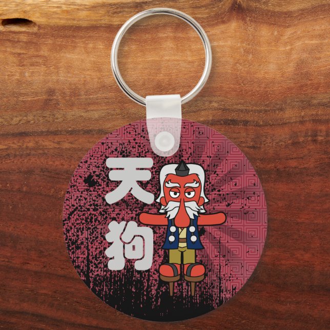 Porte-clés Japonais Tengu guerrier Yokai Porte - clé (Recto)