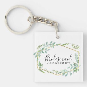 Porte-clés Jardin botanique Feuille Mariage de verdure