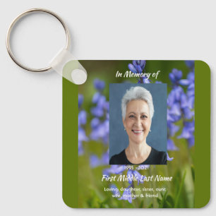 Porte-clés Jardin de jacinthes Fleurs Mémorial Cadeau 