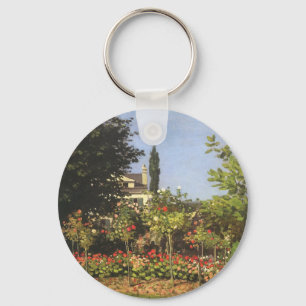 Porte-clés Jardin fleuri à Sainte Adresse par Claude Monet
