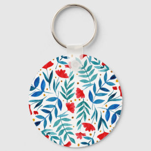 Porte-clés Jardin magique - rouge et turquoise