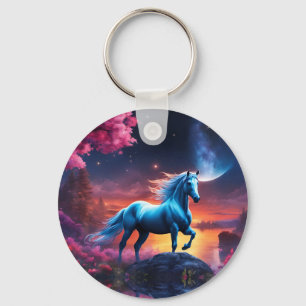 Porte-clés Jardin rose Imaginaire de l'étalon blanc