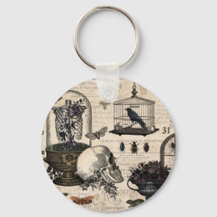 Porte-clés Jardin vintage moderne de Halloween
