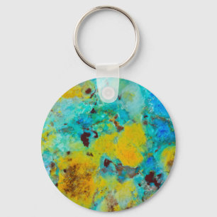Porte-clés Jasper Chrysocolla Bleu