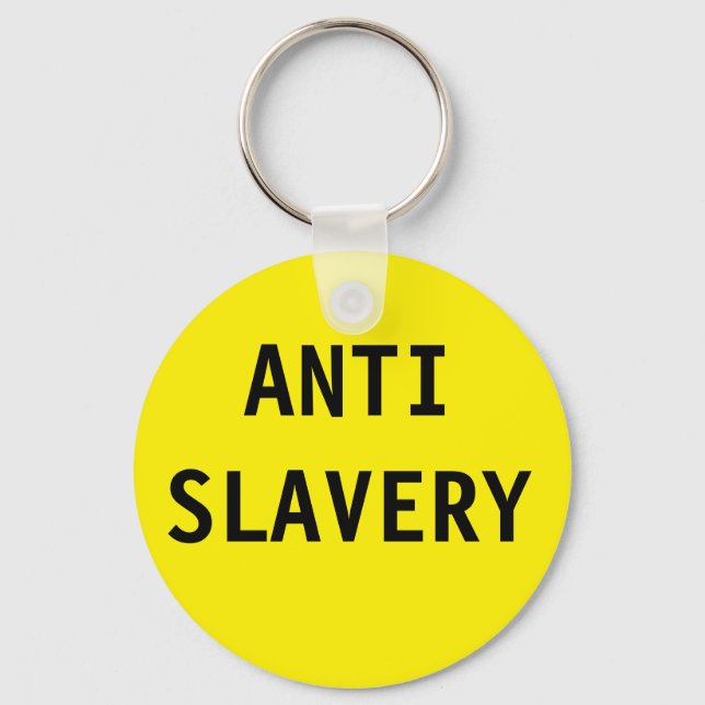Porte-clés Jaune anti-esclavage porte - clé (Recto)