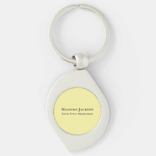 Porte-clés Jaune clair uni élégant professionnel moderne