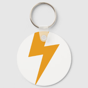 Porte-clés Jaune d'énergie tonnerre Imprimé
