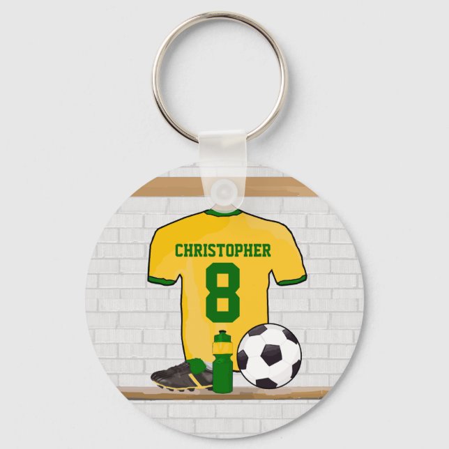 Porte-clés Jaune Jaune Personnalisé Jaune Jouet de Football (Recto)