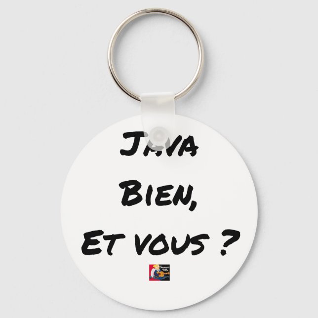 Porte-clés JAVA BIEN, ET VOUS ? - Jeux de mots (Recto)