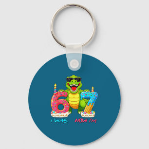 Porte-clés J'avais 6 ans 7 ans dinosaure 7 ans 7ème anniversa