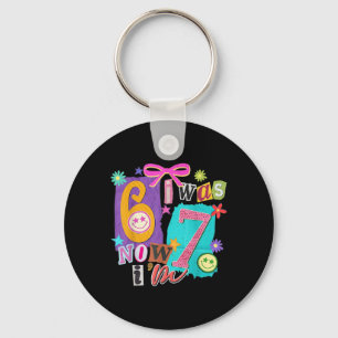 Porte-clés J'avais 6 ans maintenant j'ai 7 ans 67 Six Sept Me