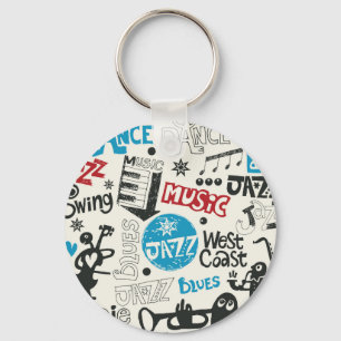 Porte-clés Jazz Doodle : Mélange de Musique Eclectique