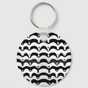 Porte-clés Jazzy Black and White Meling Zebra Stripes