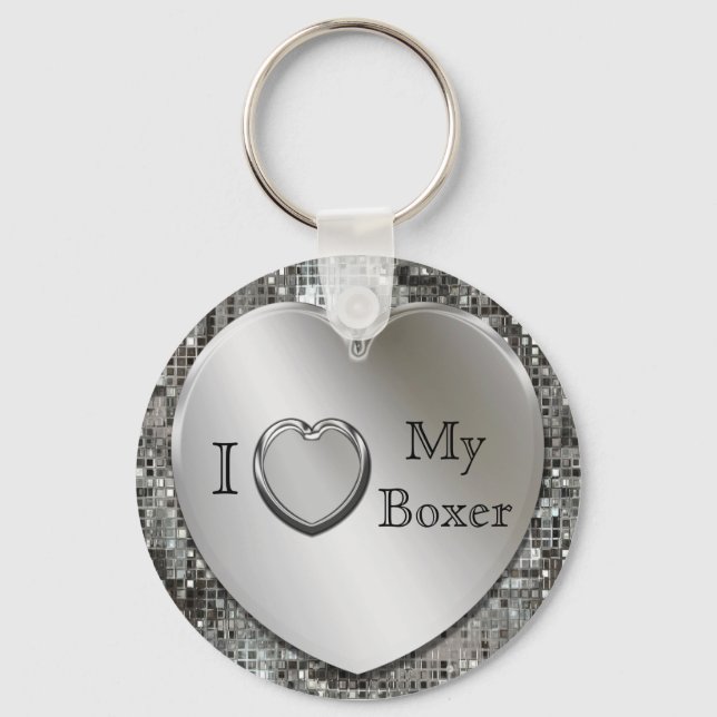 Porte-clés J'Coeur Mon Coeur Boxer Keychain (Recto)