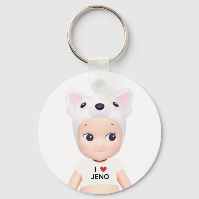 Porte-clés je coeur jeno sonny angel (Recto)