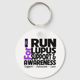 Porte-clés Je cours pour la conscience de lupus