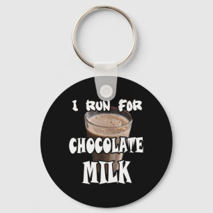 Porte-clés Je cours pour le lait au chocolat