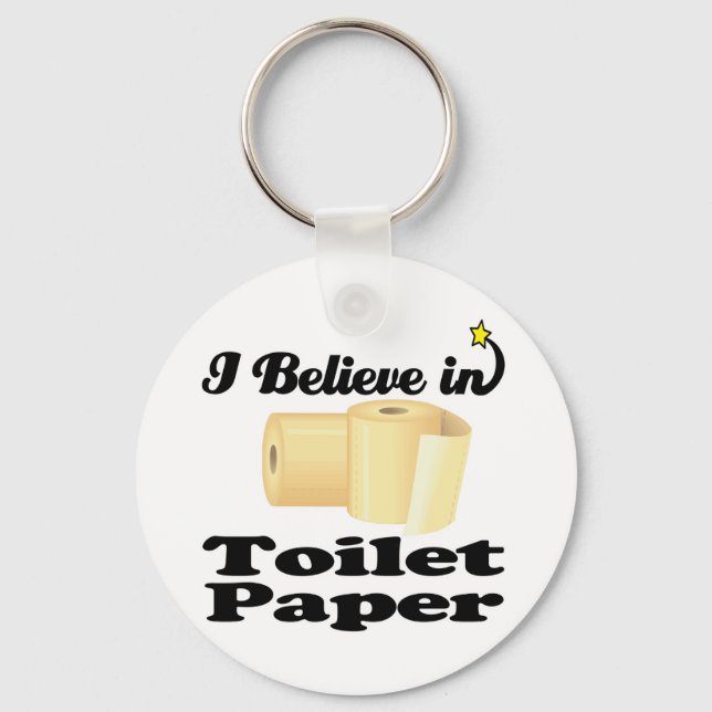 Porte-clés je crois au papier toilette (Recto)