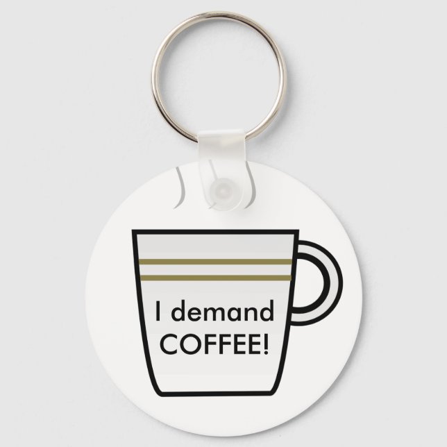 Porte-clés Je demande du café ! (Recto)