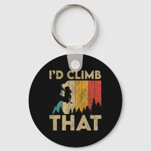 Porte-clés Je grimperais ce rocher d'escalade vintage de bloc
