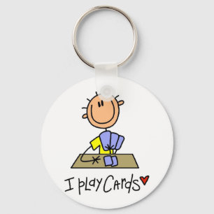 Porte-clés Je Joue aux cartes Tshirts et cadeaux